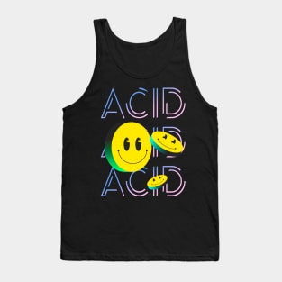 Techno Rave Acid Smile Party House Goa Trip Tank Top